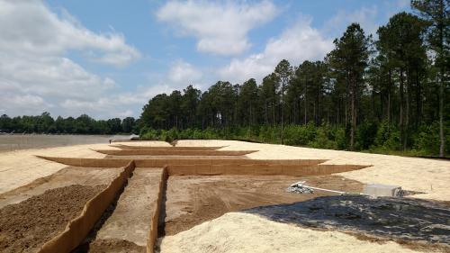 Installation of Baffle in a Sediment Basin & Spillway