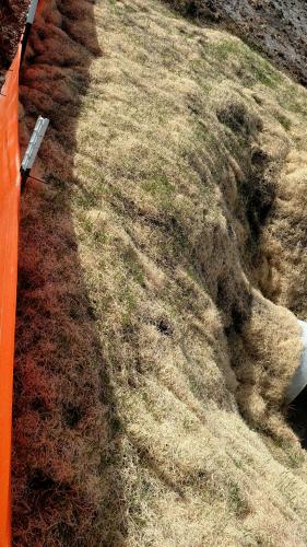 Installation of Baffle in a Sediment Basin & Spillway