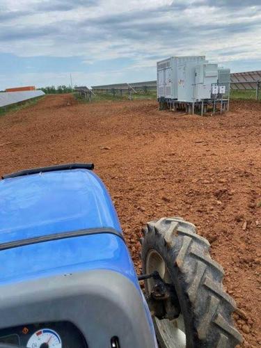 Seeding the Site after Panels have been Installed