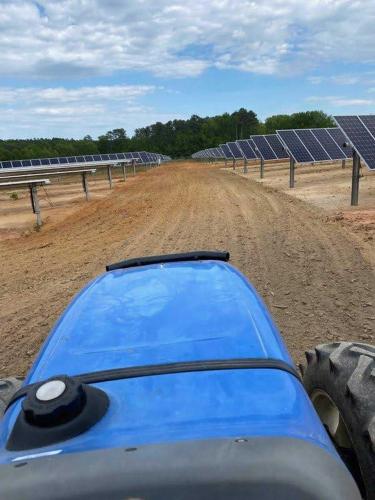 Seeding the Site after Panels have been Installed