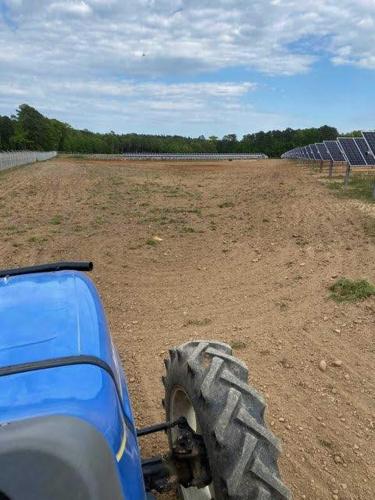 Seeding the Site after Panels have been Installed
