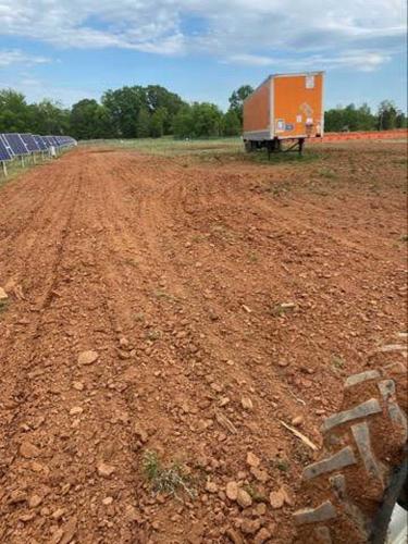 Seeding the Site after Panels have been Installed