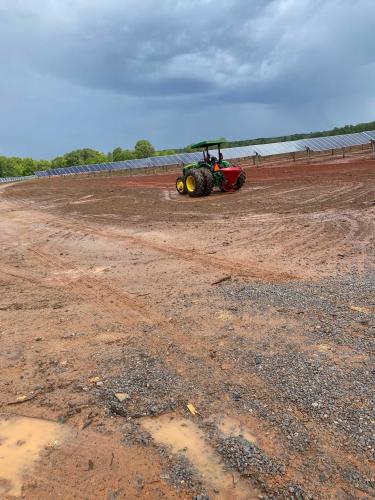 Installation of Roadways through Solar Farm