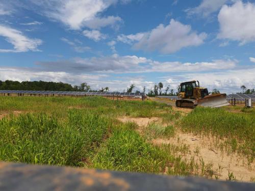 Installation of Roadways through Solar Farm