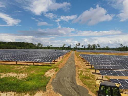 Installation of Roadways through Solar Farm