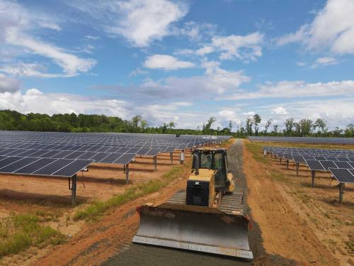 Installation of Roadways through Solar Farm