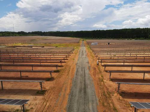 Installation of Roadways through Solar Farm
