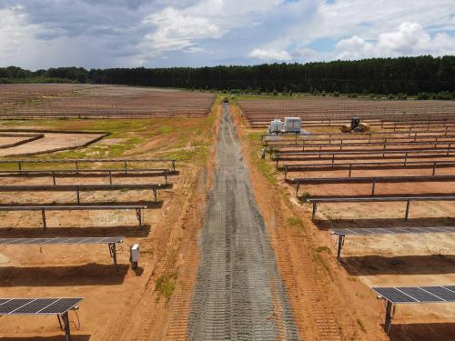 Installation of Roadways through Solar Farm