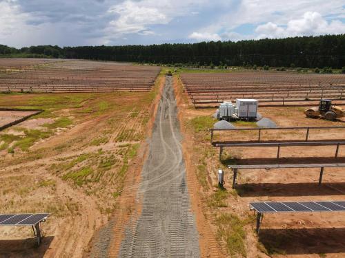 Installation of Roadways through Solar Farm