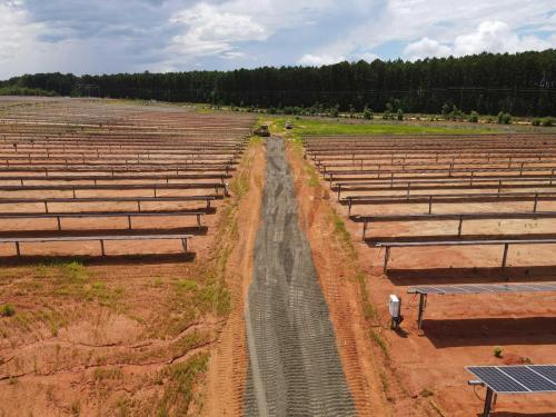 Installation of Roadways through Solar Farm