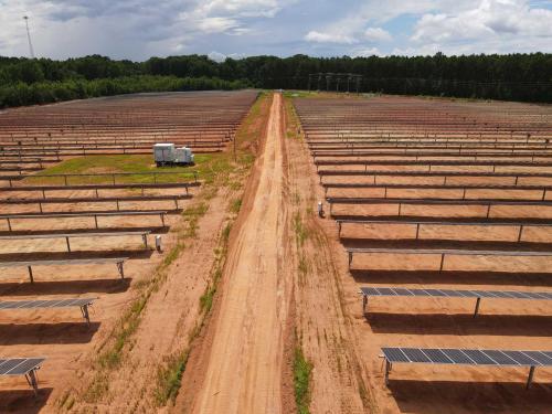 Installation of Roadways through Solar Farm