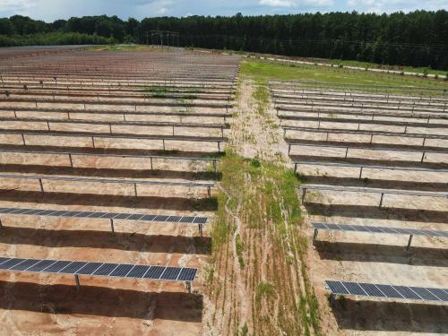 Installation of Roadways through Solar Farm
