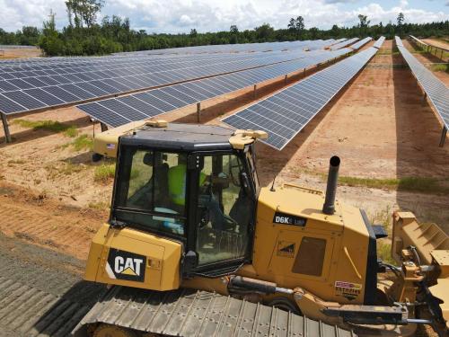 Installation of Roadways through Solar Farm