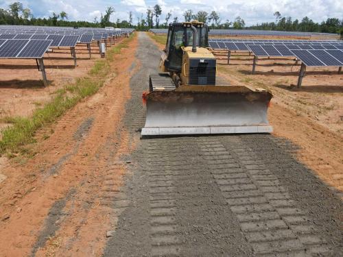 Installation of Roadways through Solar Farm