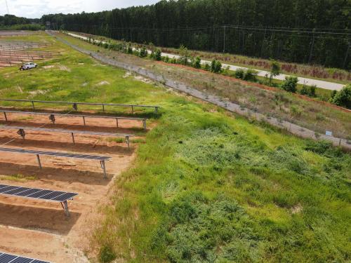 Installation of Roadways through Solar Farm