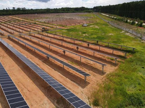 Installation of Roadways through Solar Farm