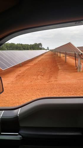Seeding the Site after Panels have been Installed