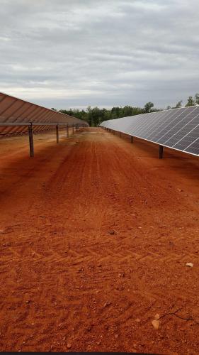 Seeding the Site after Panels have been Installed