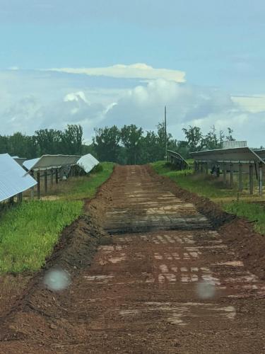 Installation of Roadways through Solar Farm