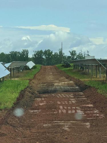 Installation of Roadways through Solar Farm