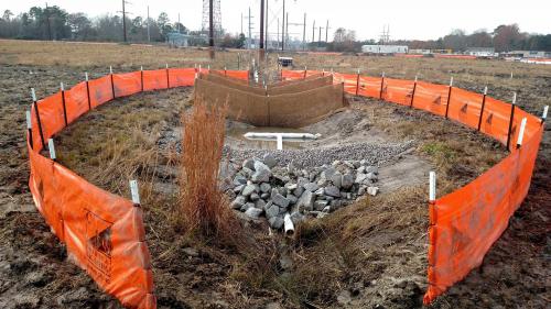 Silt Fence and Sediment Basin