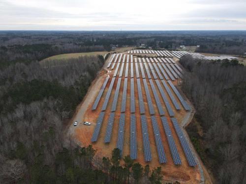 Site After Panels Installed